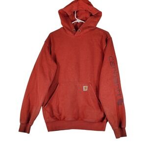 Carhartt Men's Loose Fit Pullover Hoodie Red Size S